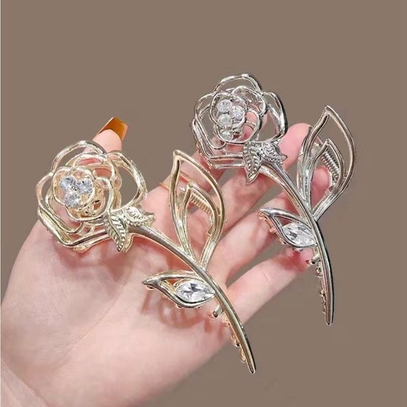 Accessories Gold Rose Claw Hair Clip Poshmark